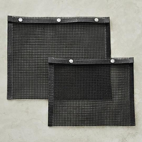 BBQ material Outdoor non-stick barbecue vegetable mesh bag mat High temperature resistant barbecue mesh mat Non-stick grid mat