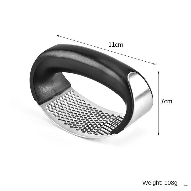 Stainless steel curved garlic press manual garlic mash creative twist garlic kitchen grinder kitchen tools garlic press