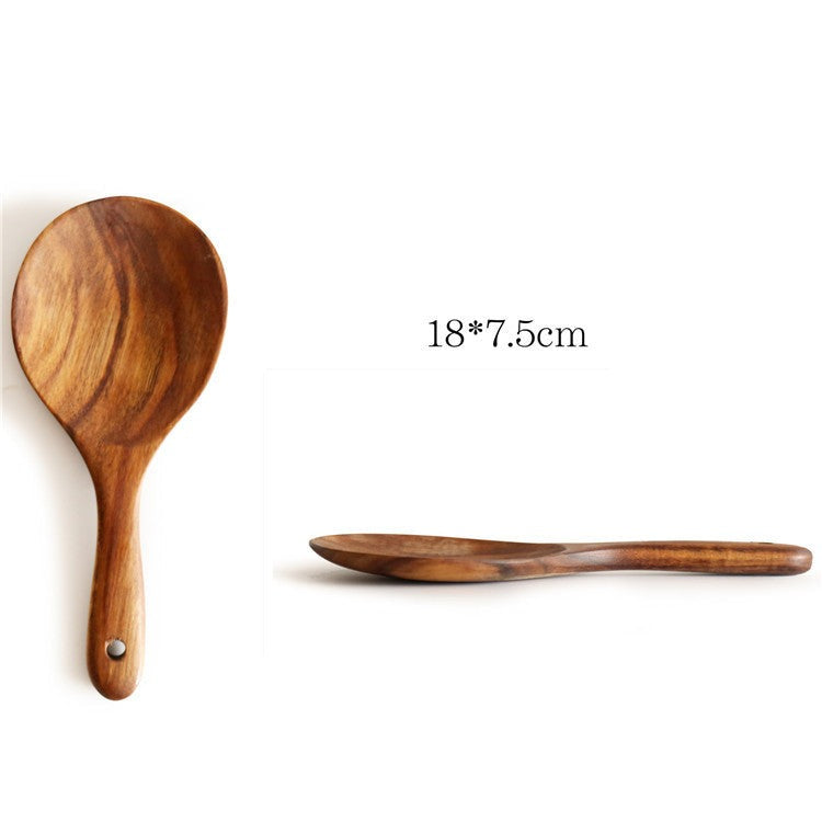 Non-stick wooden spatula wooden spatula set wooden wooden spoon cooking spatula soup spoon rice spoon wooden kitchenware wooden rice spoon