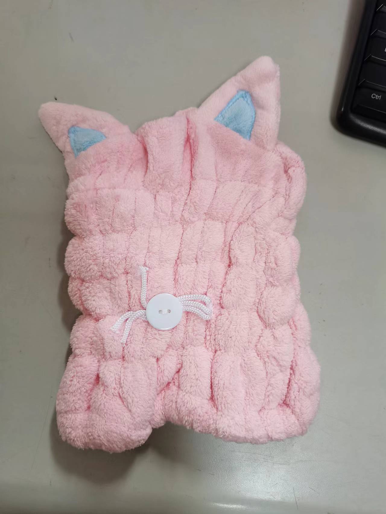 Korean version cat ears hair drying cap shower cap super absorbent quick-drying towel coral fleece microfiber hair drying cap