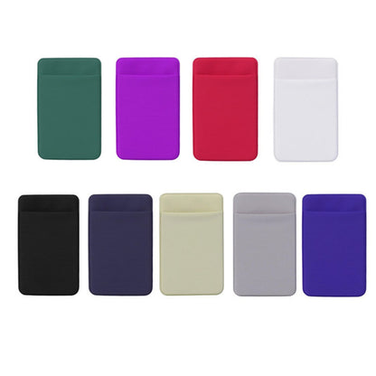 Creative mobile phone accessories, multi-color flat-mouth Lycra card holder