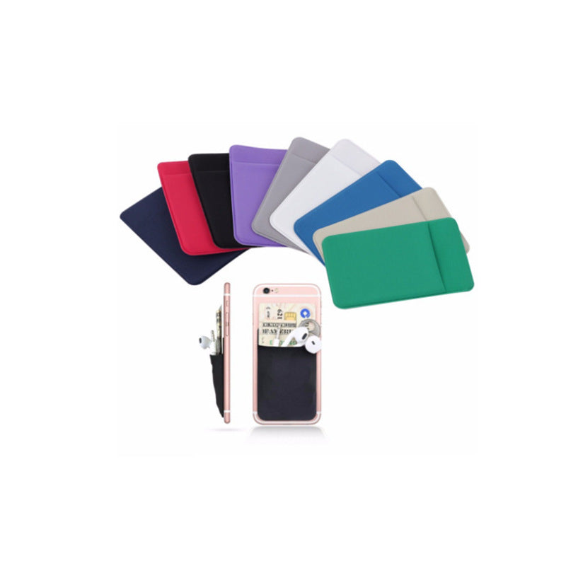 Creative mobile phone accessories, multi-color flat-mouth Lycra card holder