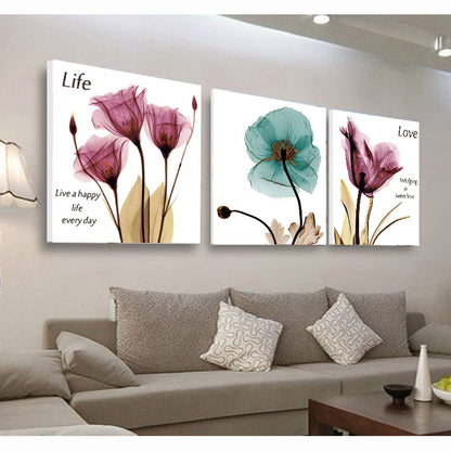 Batch wholesale a generation of flowers warm home happy promise blue poppies small cross stitch bedroom