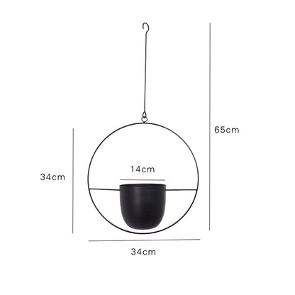 Tubang Nordic creative hanging wrought iron flower pot hanging wall hanging green radish succulent decorative hanging basket basin