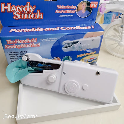 Hand-held portable electric sewing machine handy stitch multi-function mini electric pocket sewing machine