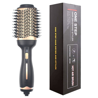 Hot Air Comb Golden New Multi-function Hair Comb Roll Straight Dual-use Straight Hair Comb 2 in 1 Amazon New Products Factory