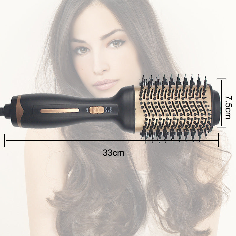 Hot Air Comb Golden New Multi-function Hair Comb Roll Straight Dual-use Straight Hair Comb 2 in 1 Amazon New Products Factory