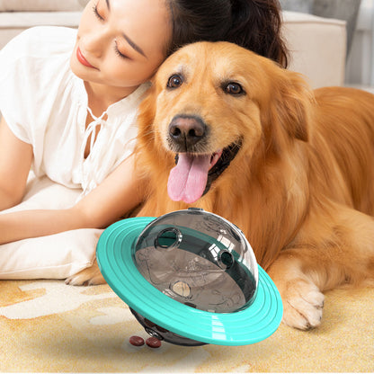 Amazon's new pet supplies gnaw bite resistant dog self-hey toy frisbee flying saucer leaking ball device dog supplies