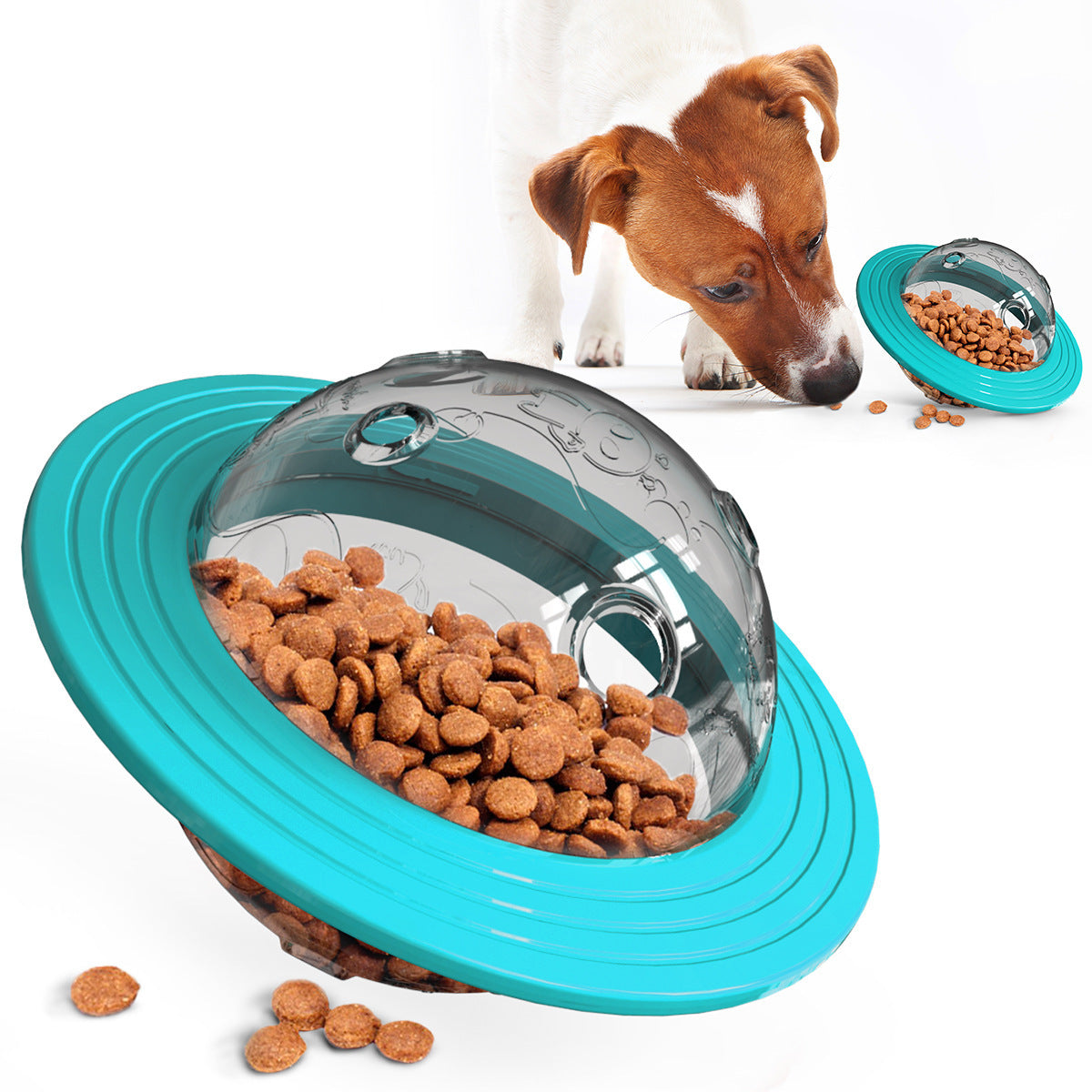 Amazon's new pet supplies gnaw bite resistant dog self-hey toy frisbee flying saucer leaking ball device dog supplies