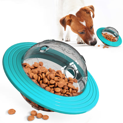 Amazon's new pet supplies gnaw bite resistant dog self-hey toy frisbee flying saucer leaking ball device dog supplies