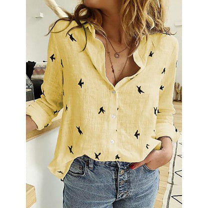 2024spring and autumn Amazon ebay Europe and the United States solid color casual loose long-sleeved linen shirt in stock