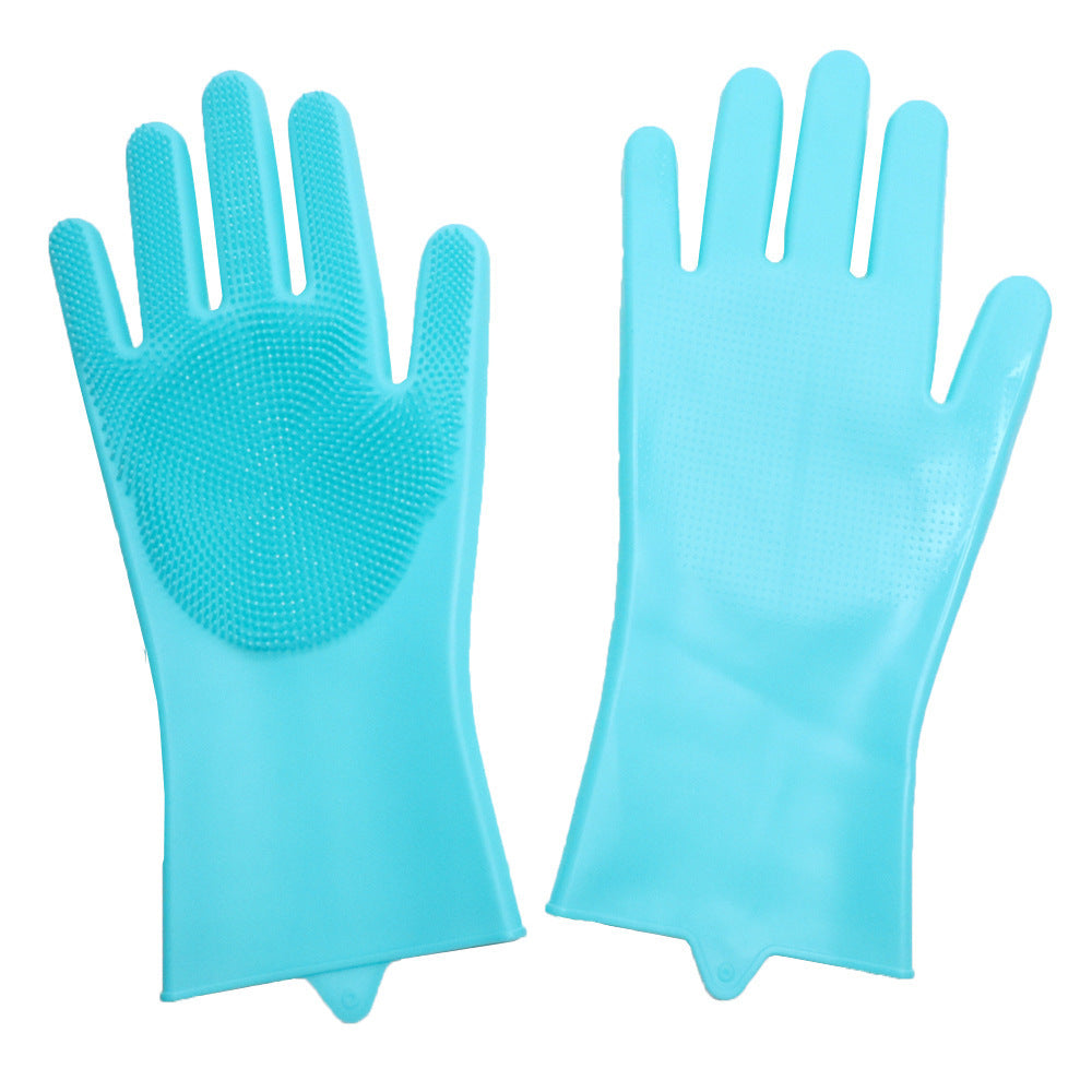 Silicone gloves vibrato washing dishes silicone cleaning gloves heat insulation magic kitchen multi-purpose cleaning gloves