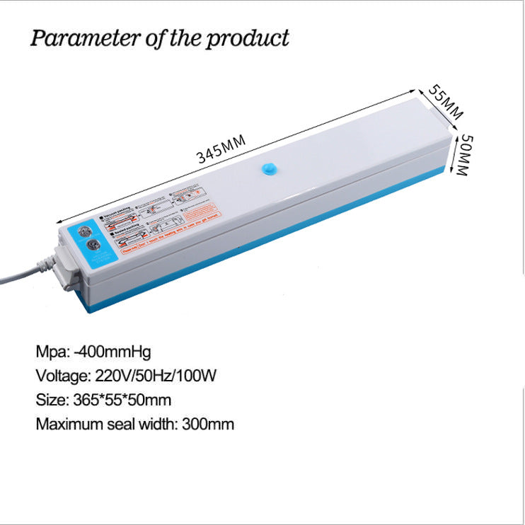 one automatic vacuum sealing machine and 10 bags