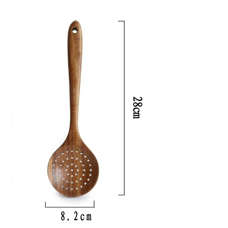 Non-stick wooden spatula wooden spatula set wooden wooden spoon cooking spatula soup spoon rice spoon wooden kitchenware wooden rice spoon