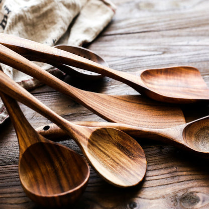 Non-stick wooden spatula wooden spatula set wooden wooden spoon cooking spatula soup spoon rice spoon wooden kitchenware wooden rice spoon