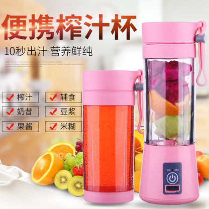 WXB USB Charging 6 Blades 380ml Portable Juicer Juice Smothie Maker Smoothie Blender Extractor Batidora Be Machine Mixer