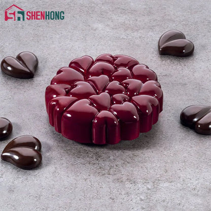 Stitching Heart Love Silicone Cake Mold For Baking Valentines Day Wedding Mousse Moulds Cake Decorating