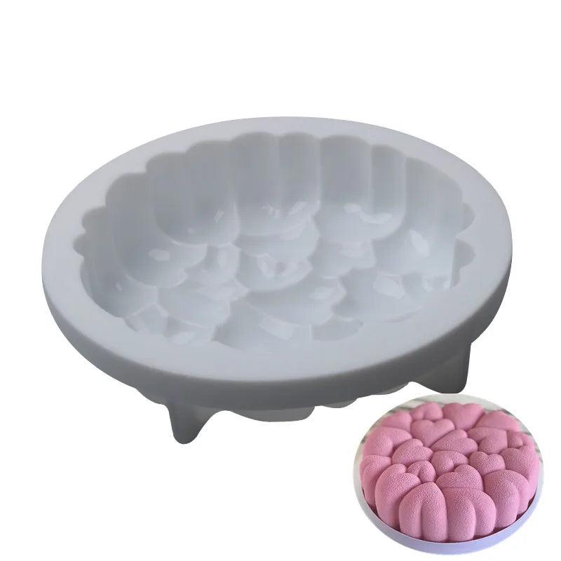 Stitching Heart Love Silicone Cake Mold For Baking Valentines Day Wedding Mousse Moulds Cake Decorating