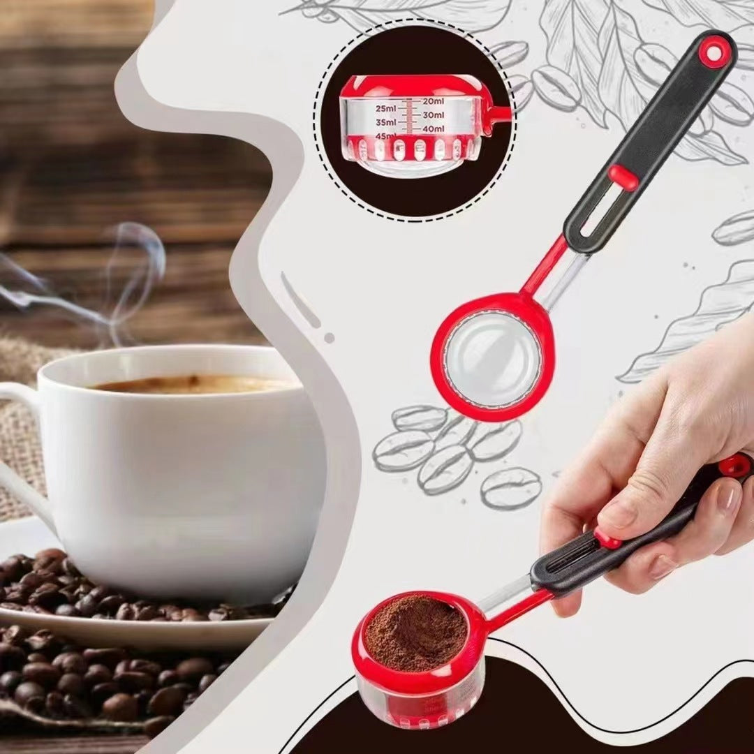 Adjustable coffee measuring spoon Cross-border new multi-functional scale spoon Coffee spoon quantitative