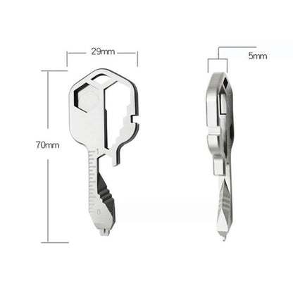 Multi-function key 24 in 1 keychain stainless steel outdoor emergency tool creative screwdriver keychain pendant