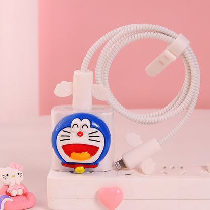 Girl's heart is suitable for Apple data cable protective cover ~ 20w mobile phone 11 charger head iphone13 shell ipad12