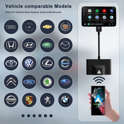 CarPlay module original car wired to wireless Andriod Auto box Android system car-to-machine adapter