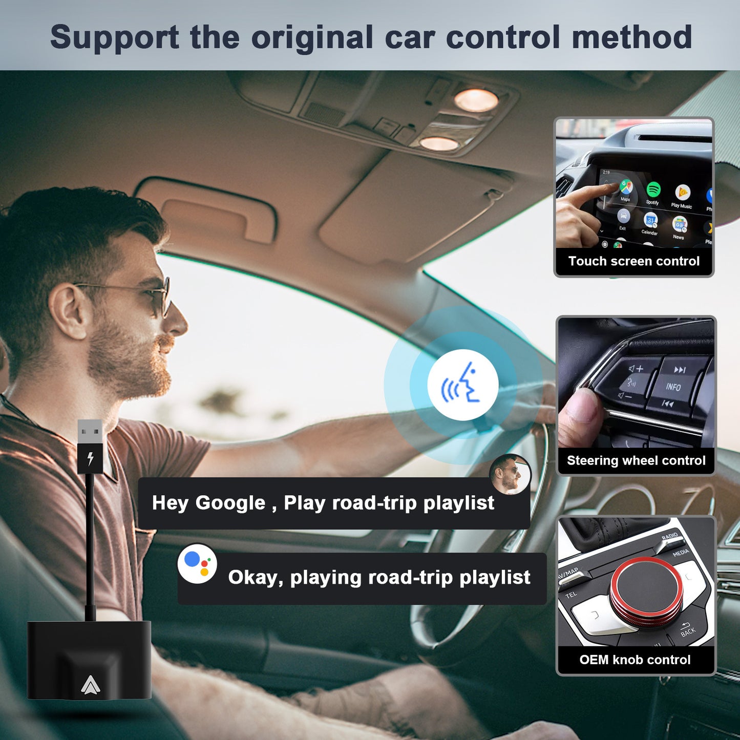 CarPlay module original car wired to wireless Andriod Auto box Android system car-to-machine adapter