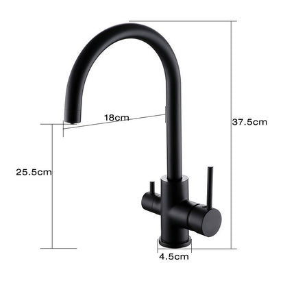 Super hot selling water purifier dual control faucet three-in-one rotating kitchen sink hot and cold all-copper washbasin faucet