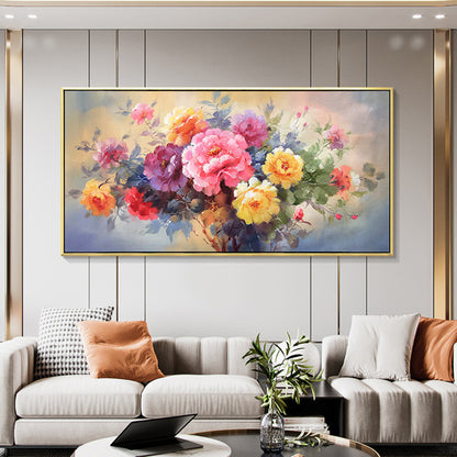 Mona Lisa Blooming Wealthy Cross Stitch 2022 New Thread Embroidery Living Room Embroidery Large Modern Flower Peony