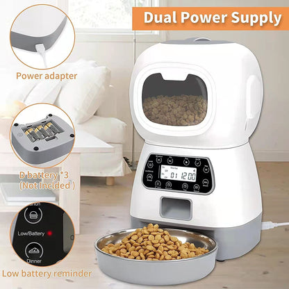 3.5L elf pet feeder automatic feeder fixed point feeder manual feeding