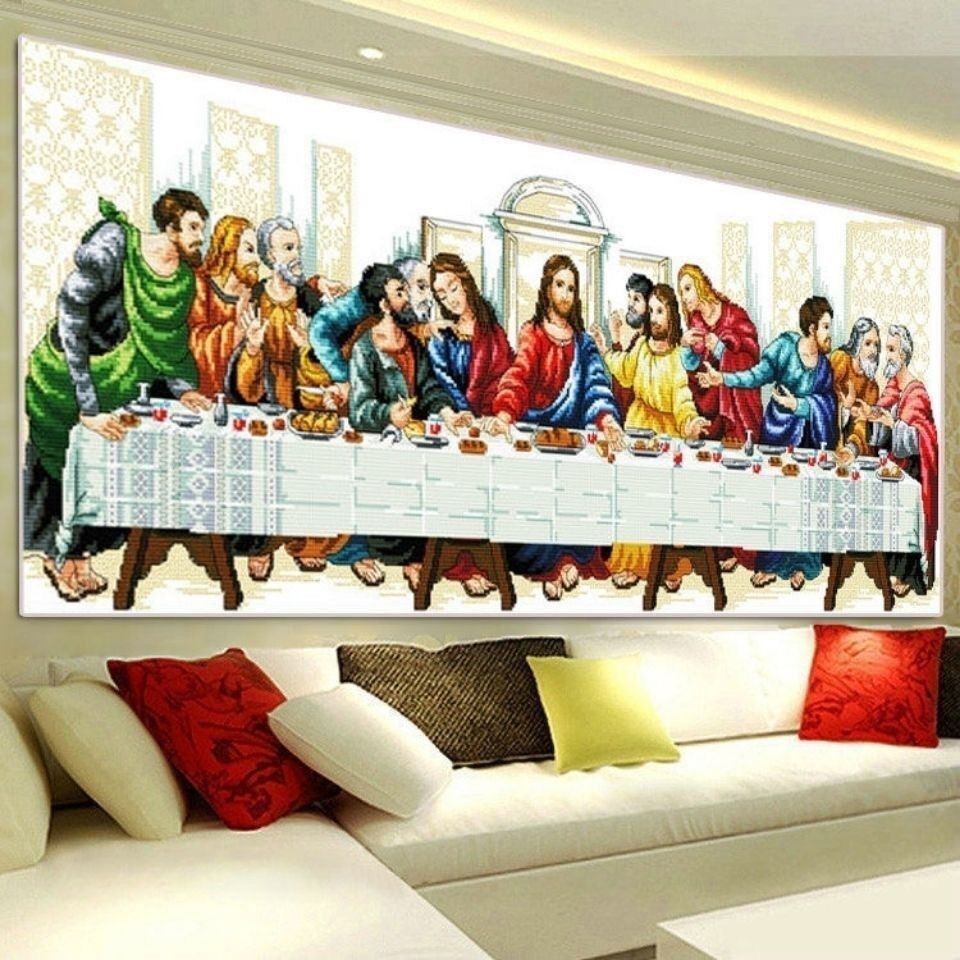 The Last Supper Cross Stitch Modern Simple Religious Characters Printed Cross Stitch