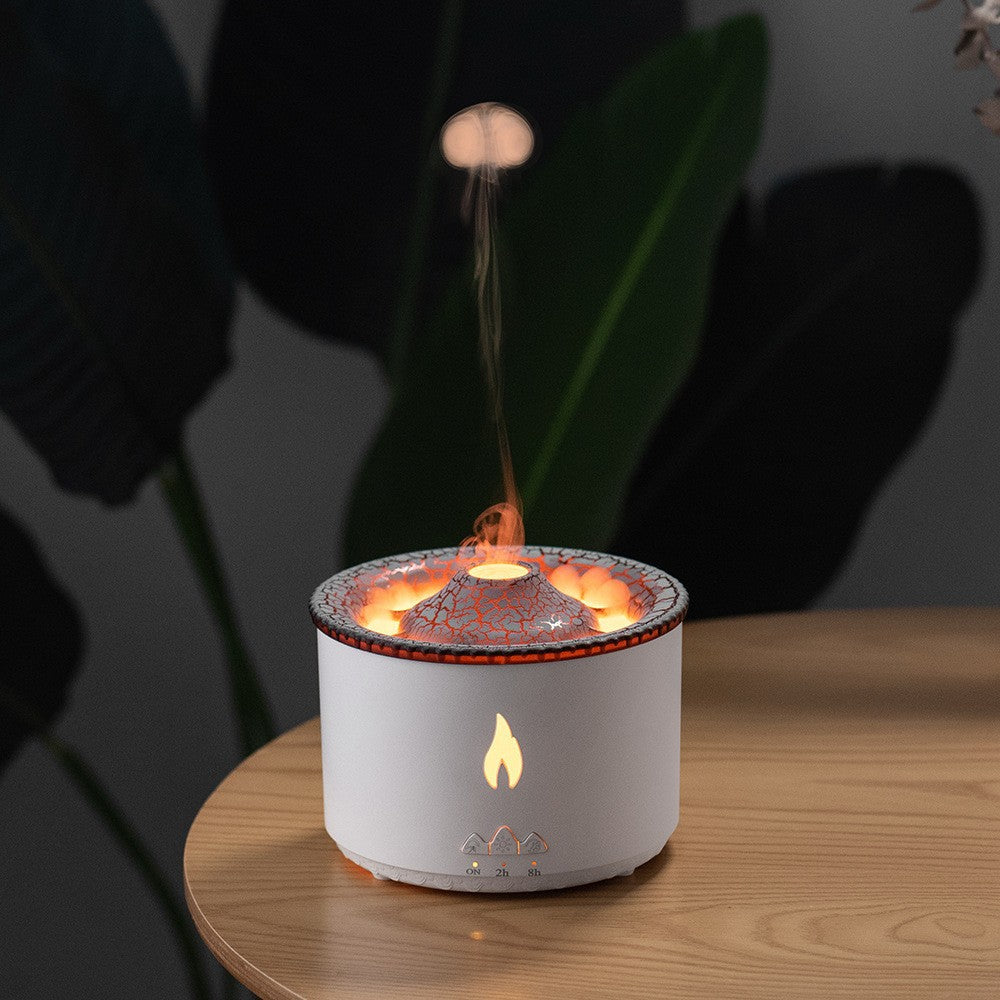 Cross-border Volcanic Aroma Diffuser Flame Humidifier Air Aroma Diffuser Ultrasonic Essential Oil Large Mist Humidifier Wholesale