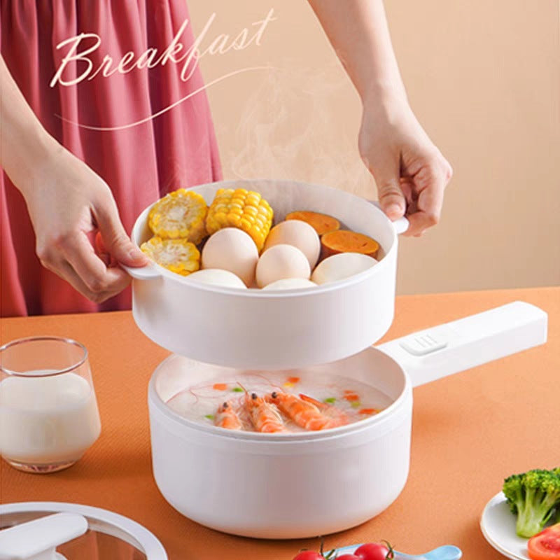 Household electric hot pot student dormitory cooking noodles multi-functional small electric pot integrated frying and cooking electric hot pot electric cooking pot