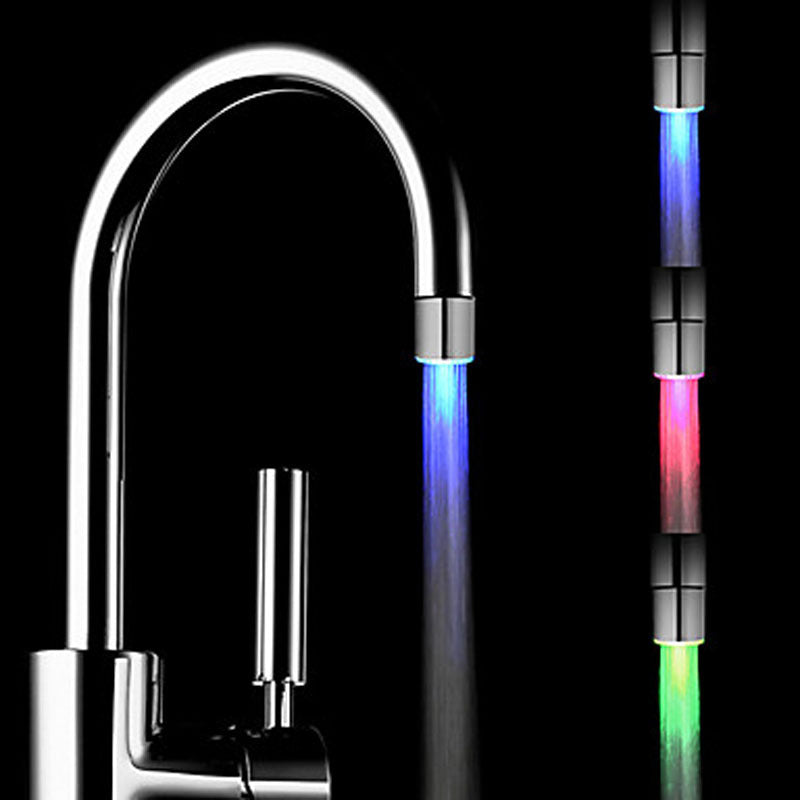 led color-changing faucet, temperature-controlled three-color faucet, colorful color-changing luminous imitation copper SDF-C6 faucet wholesale