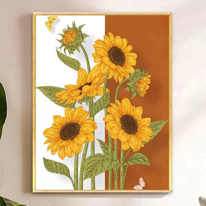 Source Factory Cross Stitch Mona Lisa Thriving Sunflower Thread Embroidery New Cross-border AliExpress Amazon