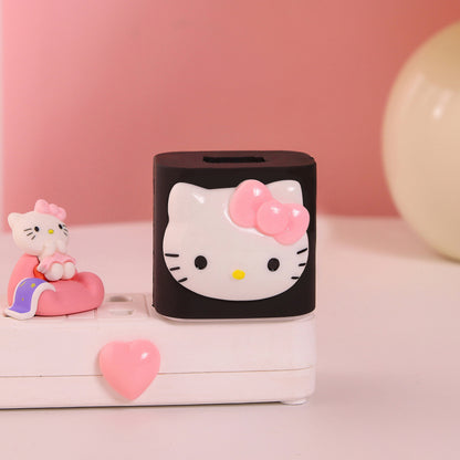 Girl's heart is suitable for Apple data cable protective cover ~ 20w mobile phone 11 charger head iphone13 shell ipad12