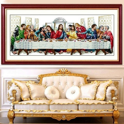 The Last Supper Cross Stitch Modern Simple Religious Characters Printed Cross Stitch