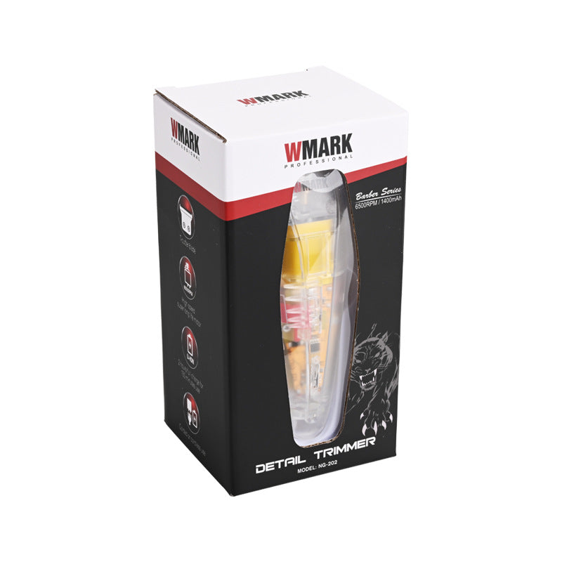 WMARK transparent hair clipper clipper oil head electric clipper hair clipper hot selling rechargeable hair salon cross-border NG-202