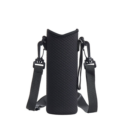 Wholesale new embossed diving material cup cover innovation can be carried on the back crossbody can be portable portable water cup protective cover