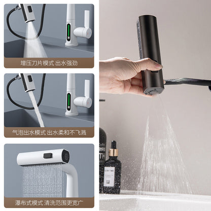 Raindance intelligent color-changing digital display kitchen faucet pull lift rotating basin faucet bathroom waterfall faucet