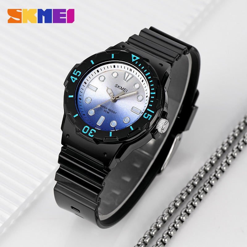 Shikemei fashion quartz watch waterproof trend watch factory price wholesale black case blue face