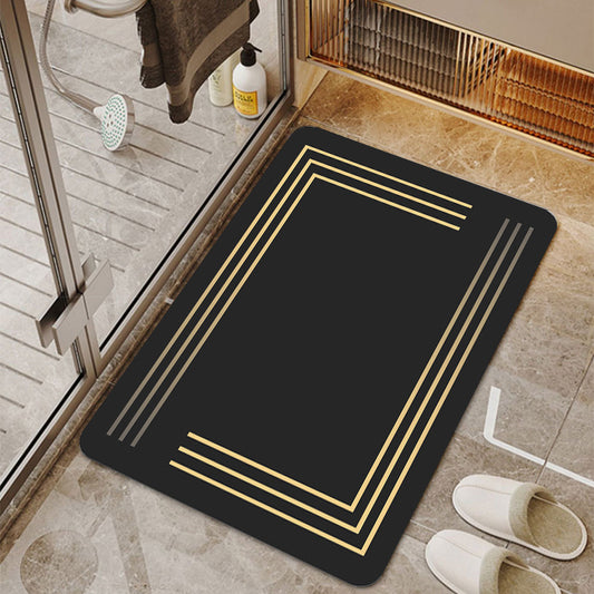 Light luxury bathroom absorbent and quick-drying floor mat diatom mud bathroom entrance door mat door mat household non-slip mat wholesale