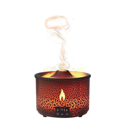 Cross-border Volcanic Aroma Diffuser Flame Humidifier Air Aroma Diffuser Ultrasonic Essential Oil Large Mist Humidifier Wholesale