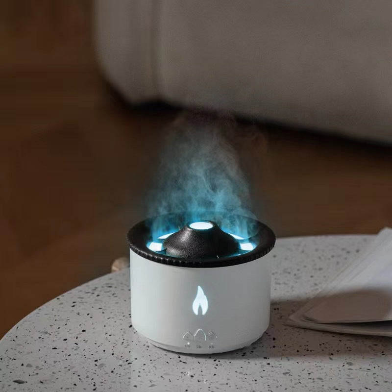 Cross-border Volcanic Aroma Diffuser Flame Humidifier Air Aroma Diffuser Ultrasonic Essential Oil Large Mist Humidifier Wholesale